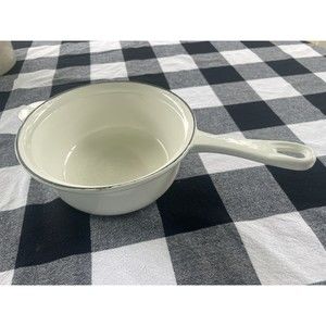 Le Creuset #18 Sauce Pan Pot White